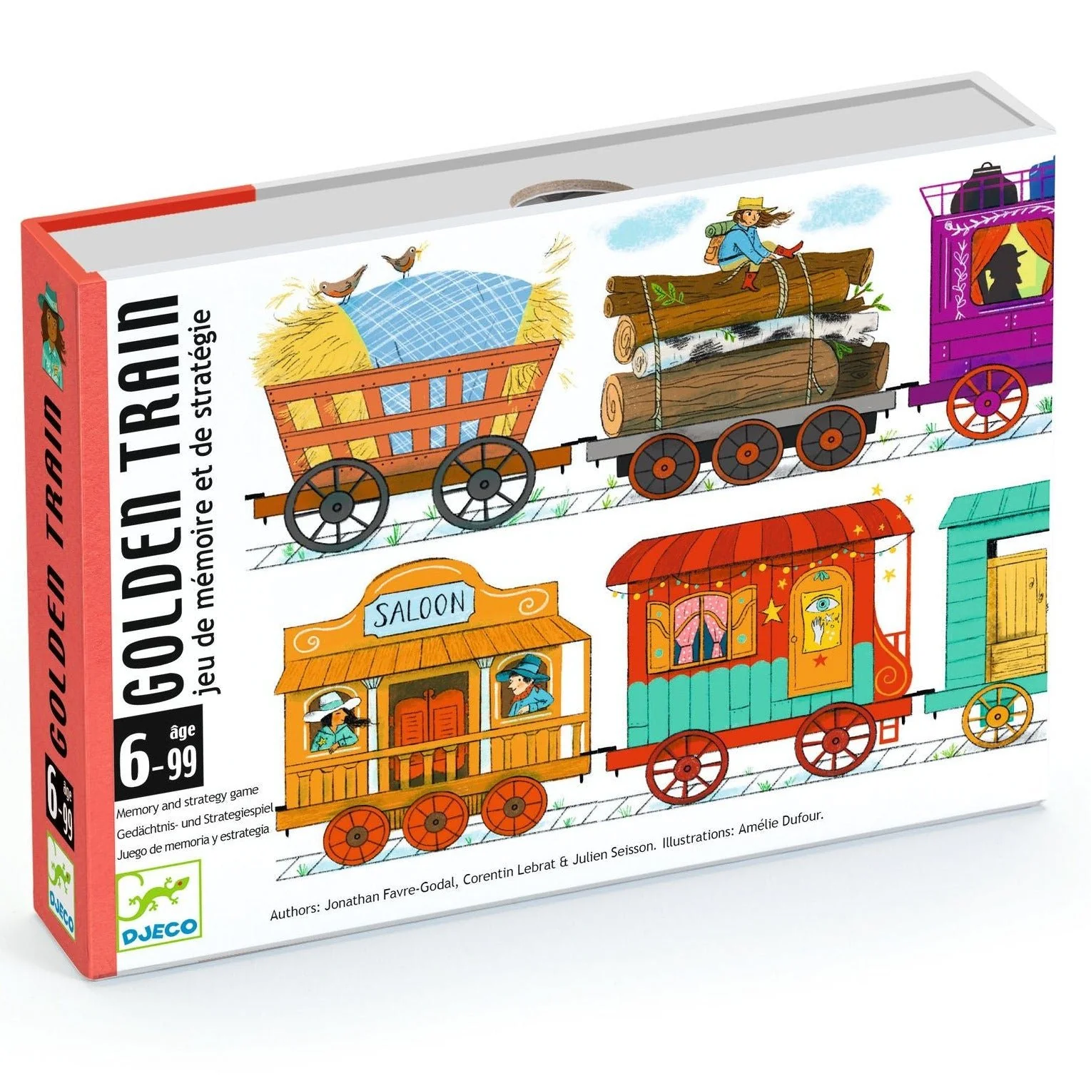 Geheugenspel met kaarten - Golden train