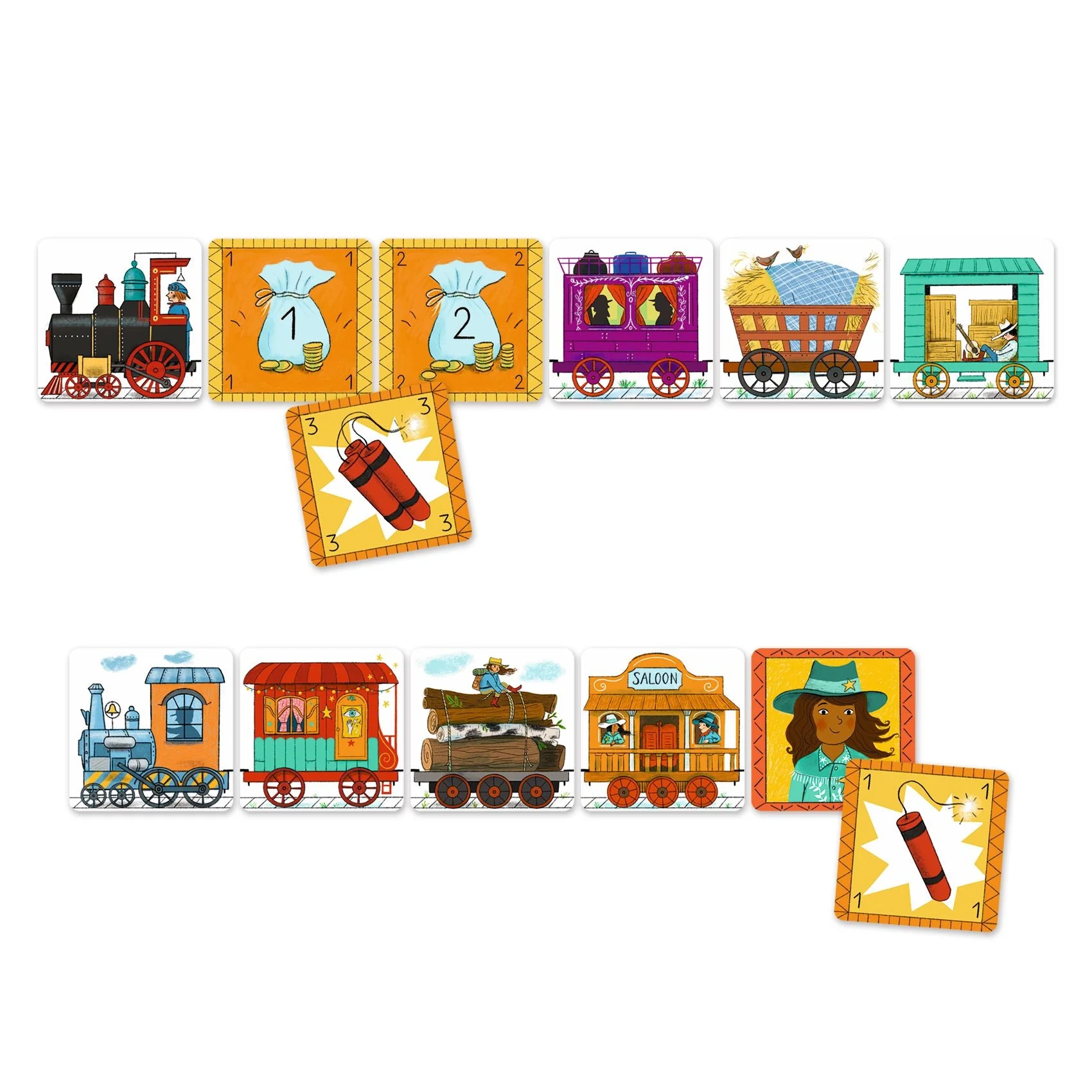 Geheugenspel met kaarten - Golden train - Image 2