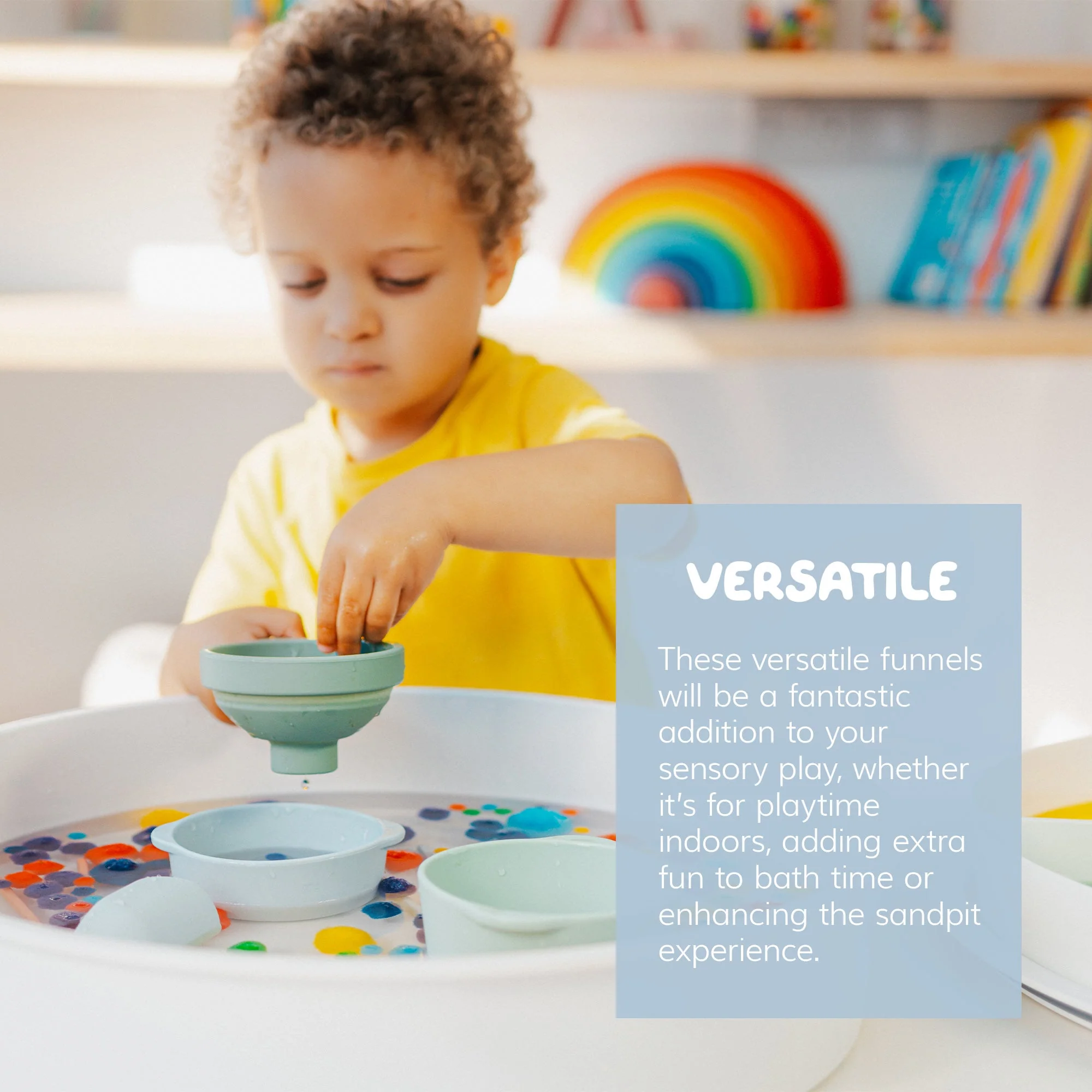 Speeltrechters Foldable Funnels Green Blue  - set van 3 - Image 2