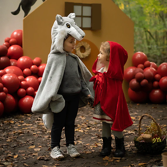 Grijze Verkleedcape Wolf - Woodland Storybook - Image 3