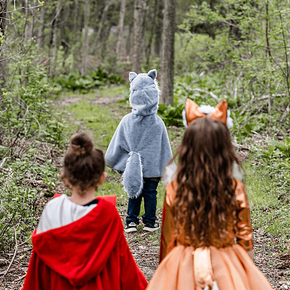 Grijze Verkleedcape Wolf - Woodland Storybook - Image 4