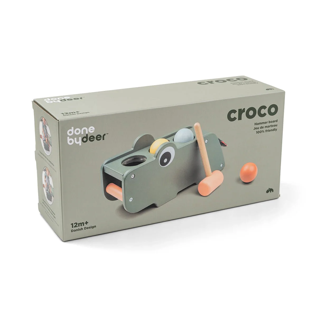 Houten hamerbankje - Croco Green - Image 7