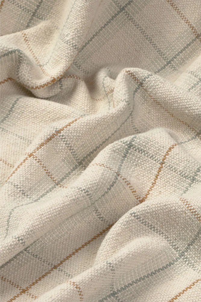 Deken Handloom Plaid Tartan Blue Sage - 140 x 200 cm - Image 5