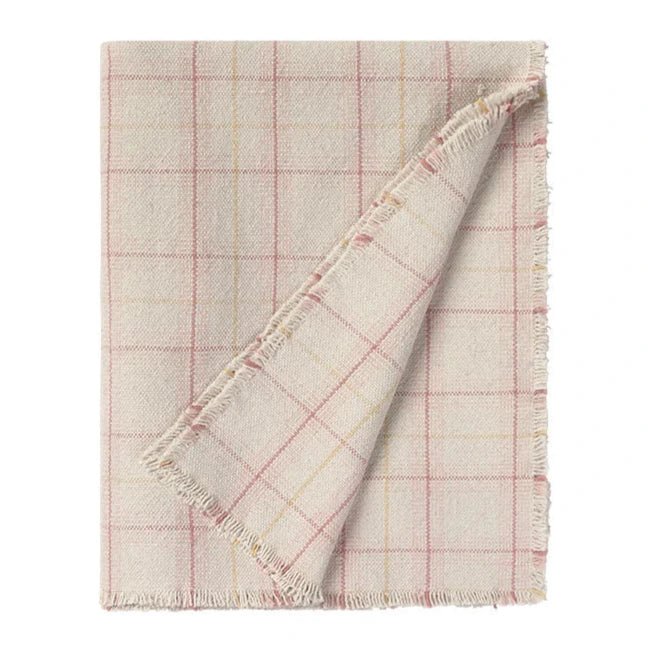 Deken Handloom Plaid Tartan Rose - 140 x 200 cm