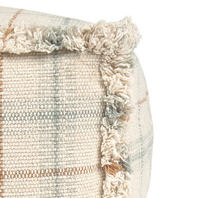 Zitzak Handloom Pouf Blue Sage - 40 x 40 x 20 cm - Image 7