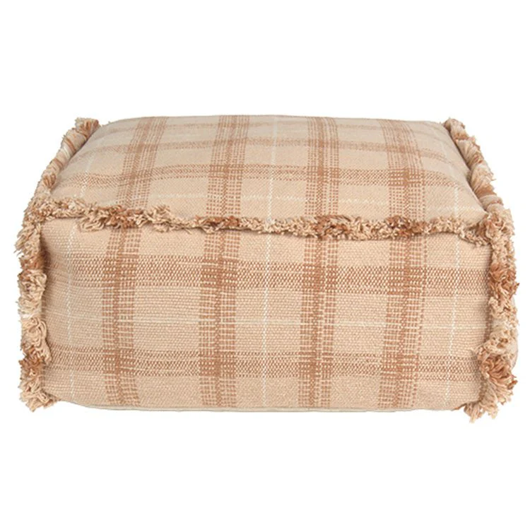 Poef Handloom Pouf Rose - 40 x 40 x 20 cm - Image 5