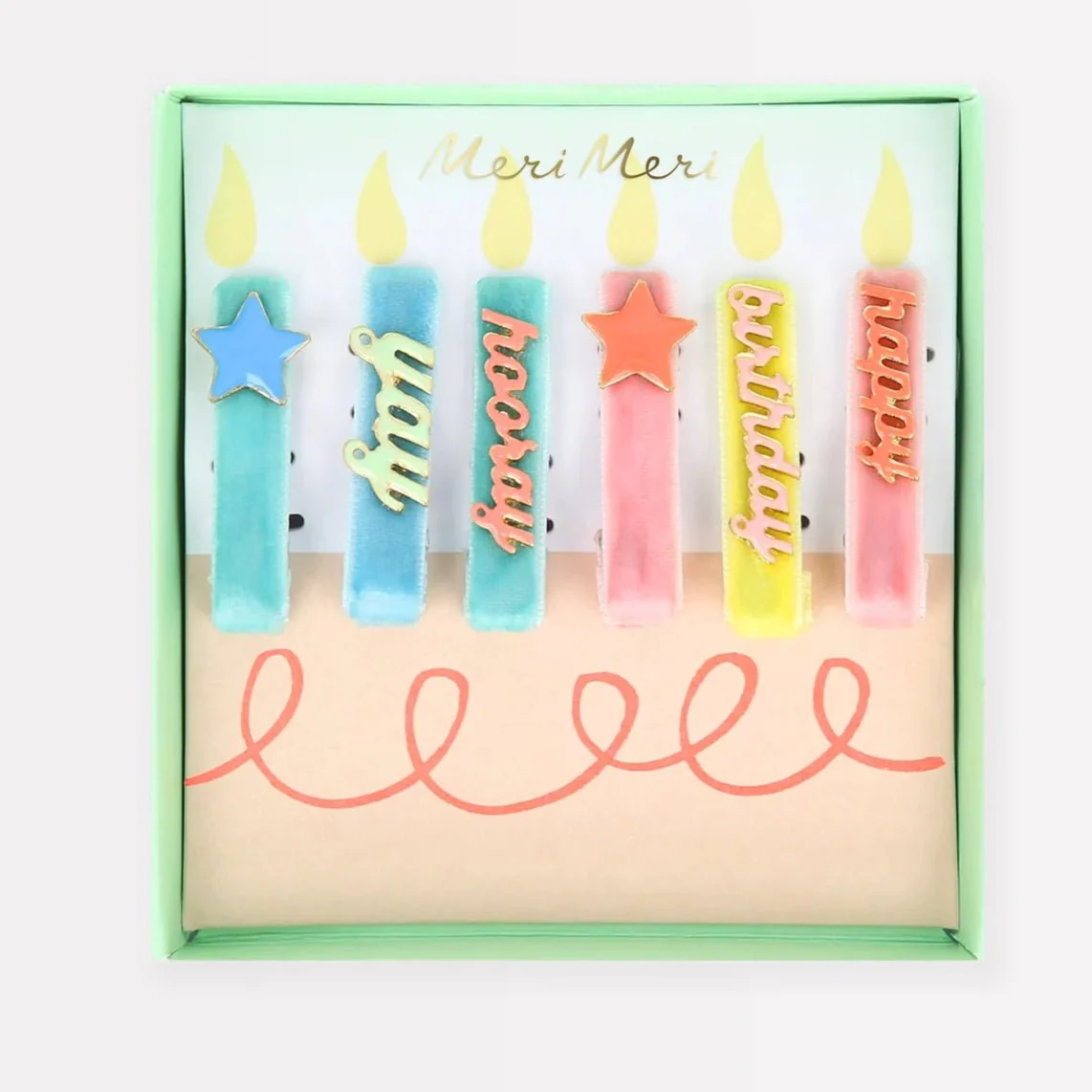 Haarspeldjes Happy Birthday Enamel Hair Clips - set van 6