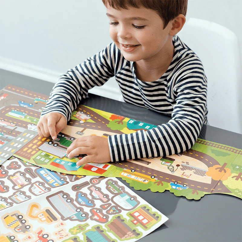 Stickerset met 100+ herbruikbare stickers - Roads and Rails - Image 2