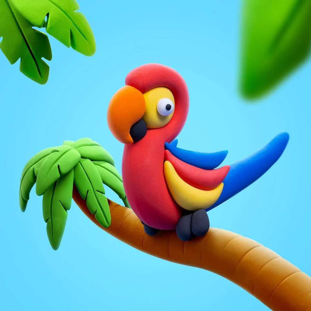 Kleiset Birds Ara Parrot - 3 potjes - Image 2