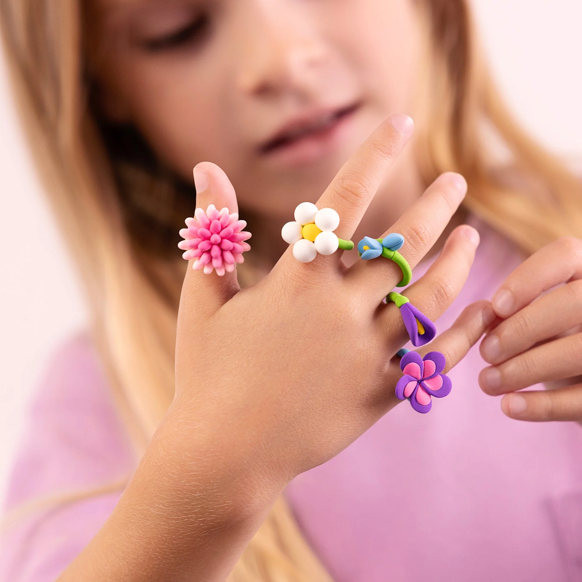Kleiset Bijoux Rings Flower - 3 potjes - Image 2