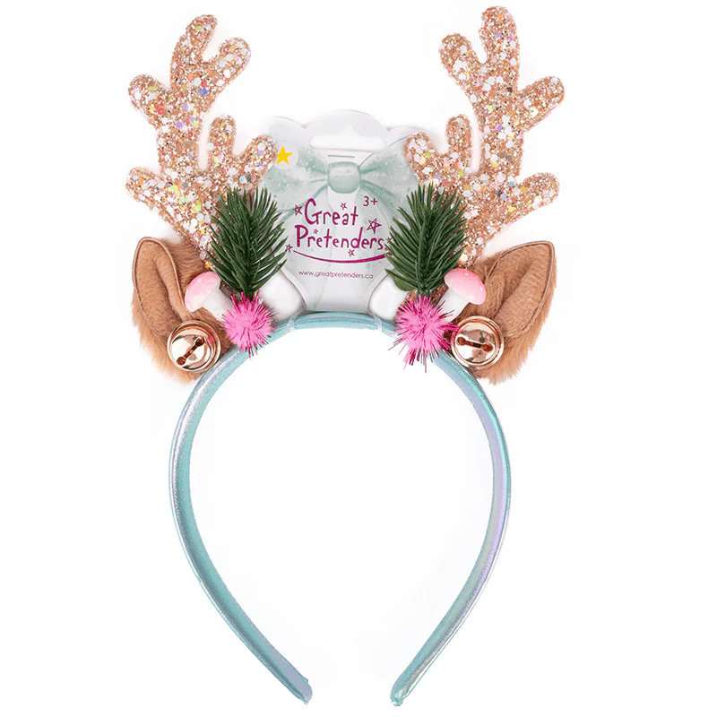 Diadeem Holiday Rudolph Headband Pink/Mint