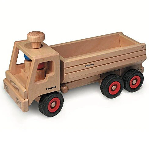 Houten Bouwvoertuig Kiepwagen - 40 cm