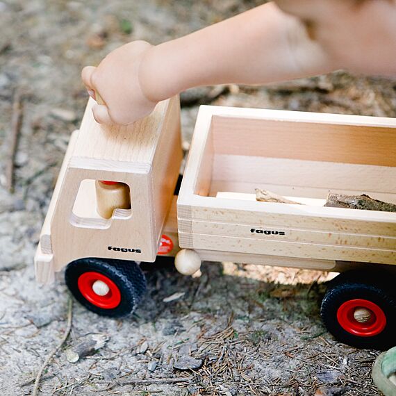 Houten Bouwvoertuig Kiepwagen - 40 cm - Image 6
