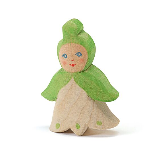 Houten Figuur - Bloemenkind Sneeuwklokje