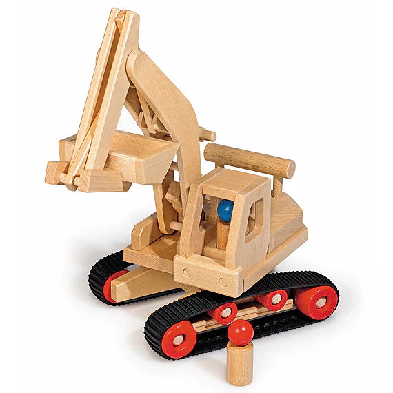 Houten Graafmachine Bagger - 46 cm