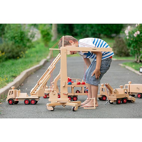 Houten hijskraan - 75 cm - Image 2
