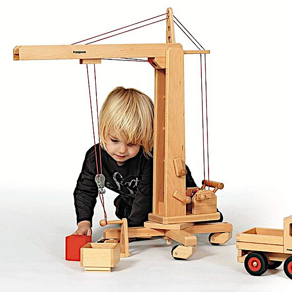 Houten hijskraan - 75 cm - Image 3