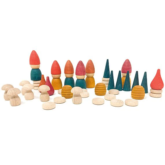 Houten Kabouterset Nins Tomten - Set van 30 - Image 4