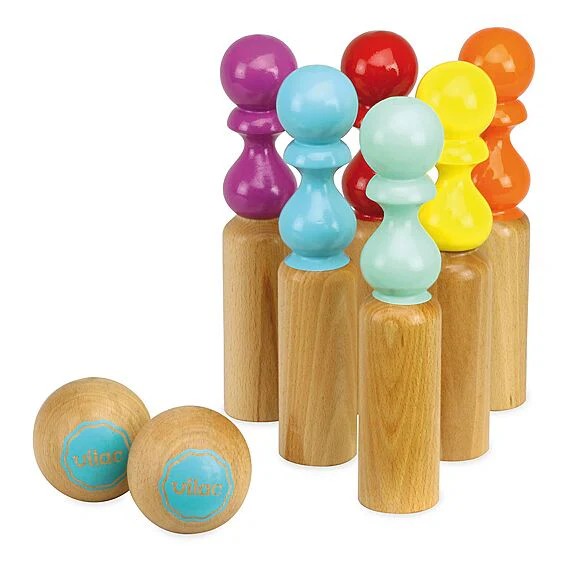 Houten Kegelspel - 6 Bowling Pins Retro - Image 3