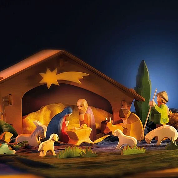 Houten Kerststal Met Ster - Image 3