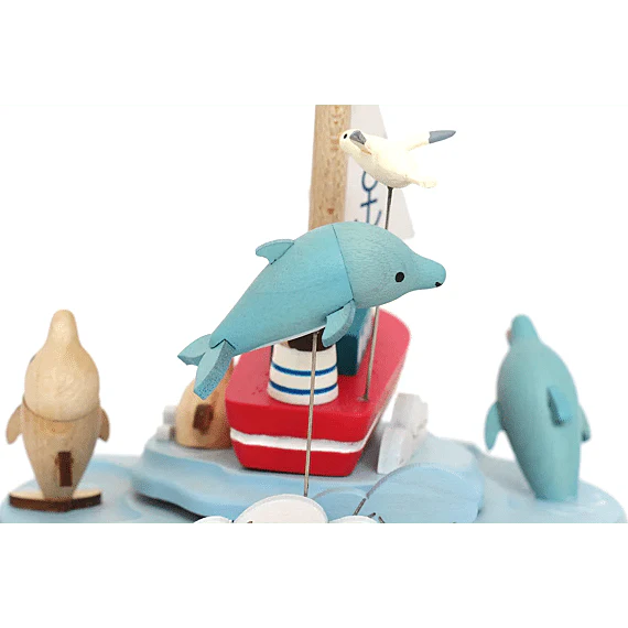 Houten Muziekdoos Sailors And Dolphins N°58 - Image 4