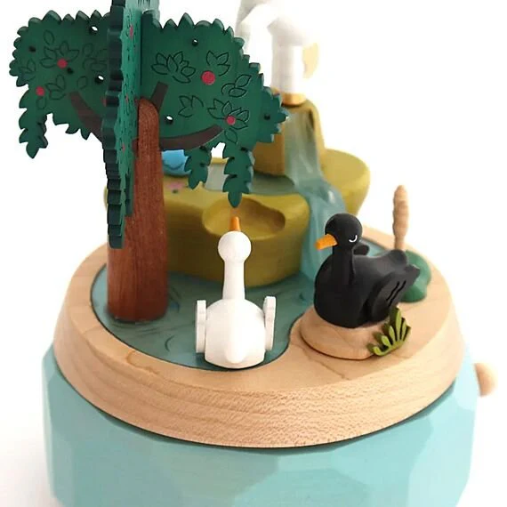 Houten Muziekdoos Unicorn With Swans N°51 - Image 6