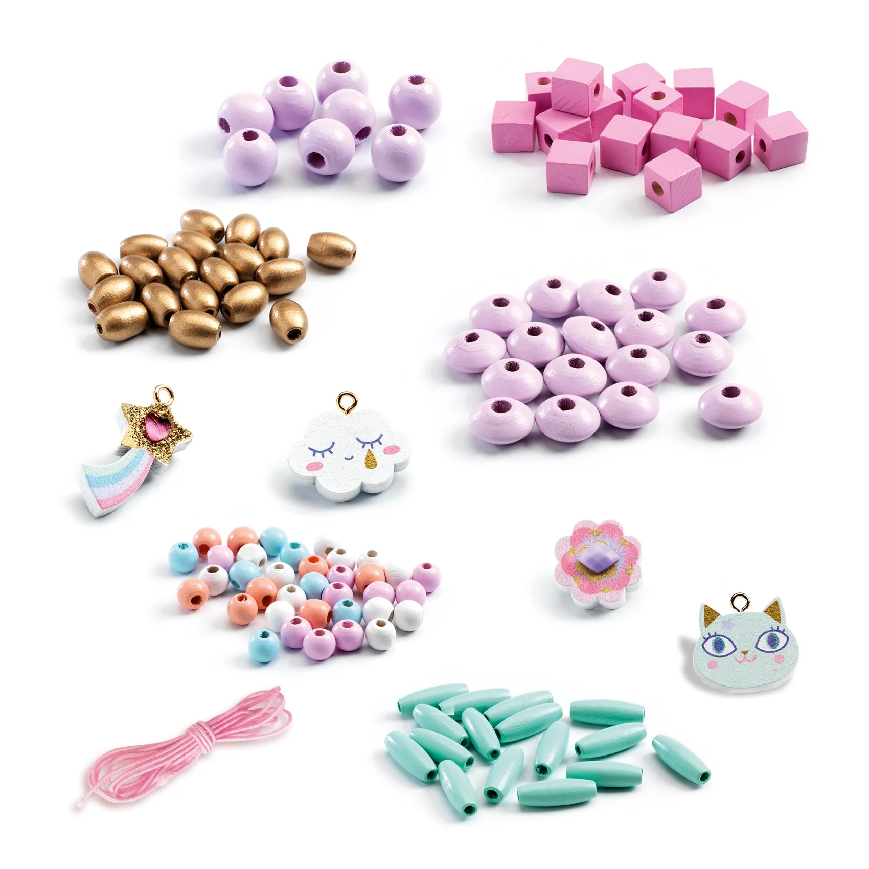 Set Houten Parels Regenboog Kawai - set van 450 - Image 3
