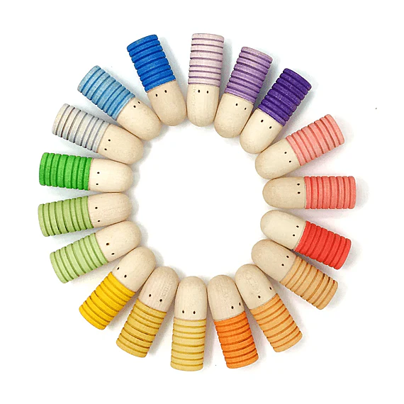 Houten Poppetjes Brots - Set van 18