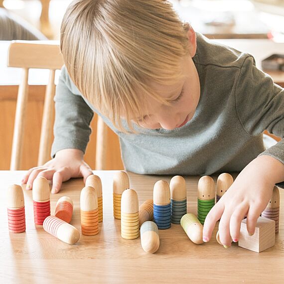 Houten Poppetjes Brots - Set van 18 - Image 2