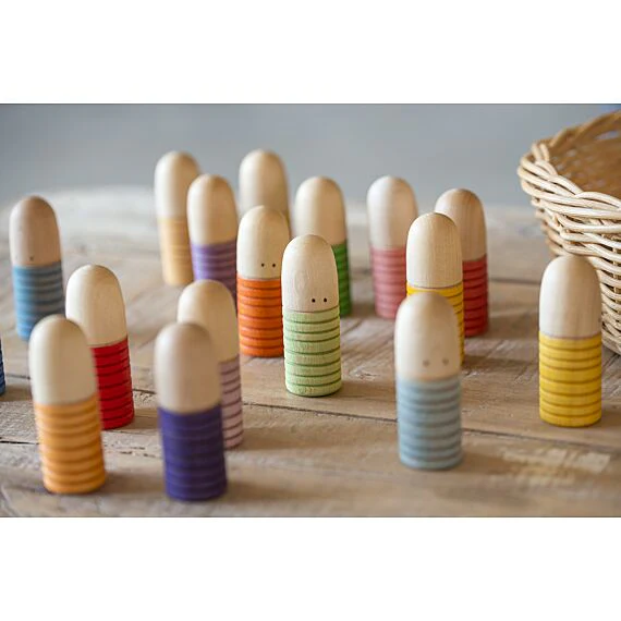 Houten Poppetjes Brots - Set van 18 - Image 5