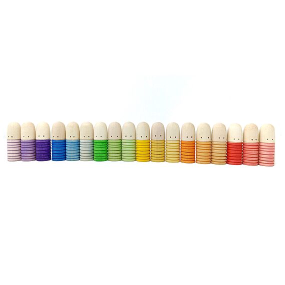Houten Poppetjes Brots - Set van 18 - Image 6