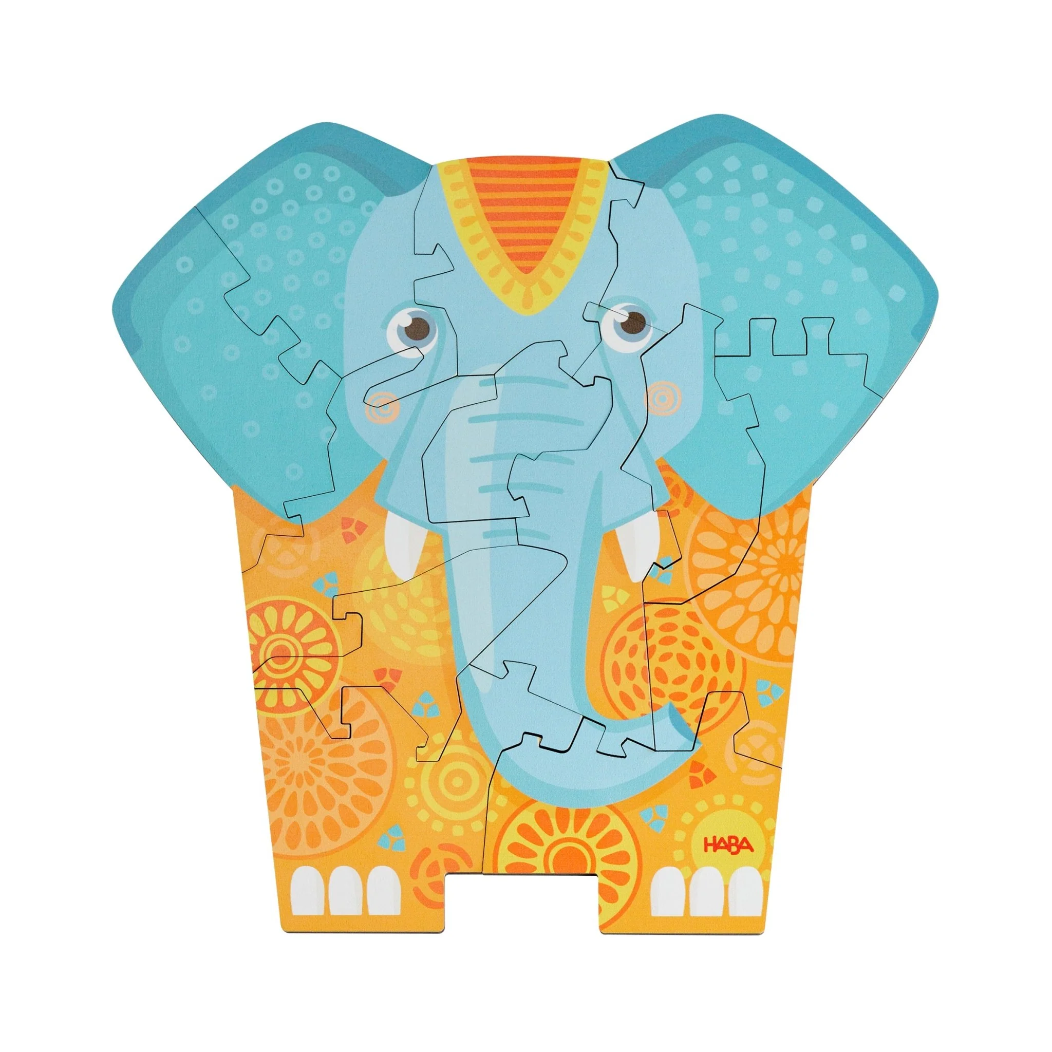 Houten Puzzel 2 In 1 Olifant - 12 stukjes - Image 5