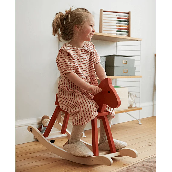 Houten Schommelpaard - Red Orange - Image 3