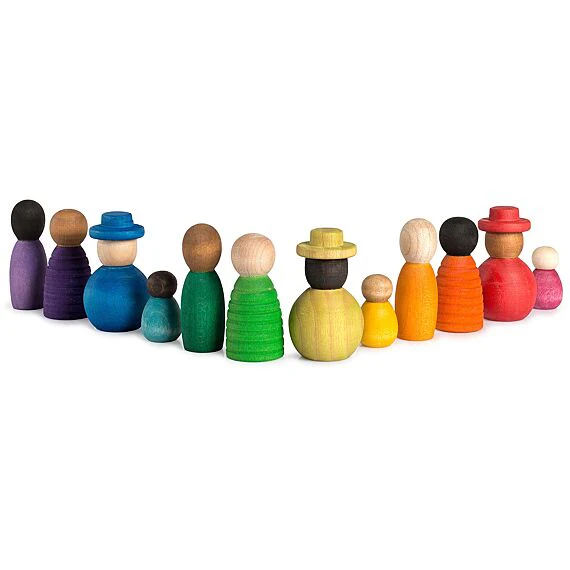 Houten Speelfiguren Together - set van 12
