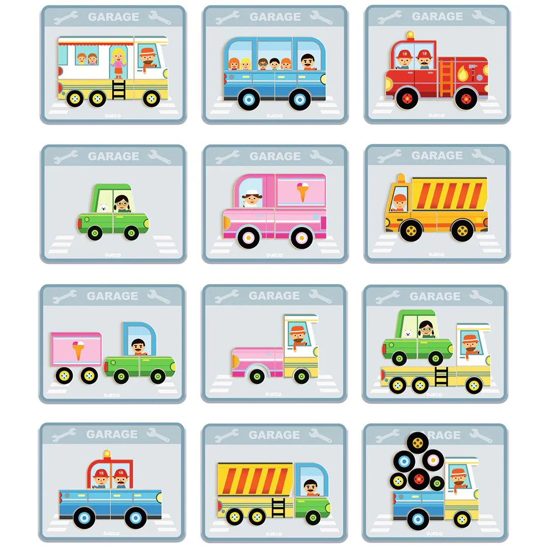 Magneetpuzzel Inzebox Vehicles - 36 stukjes - Image 4