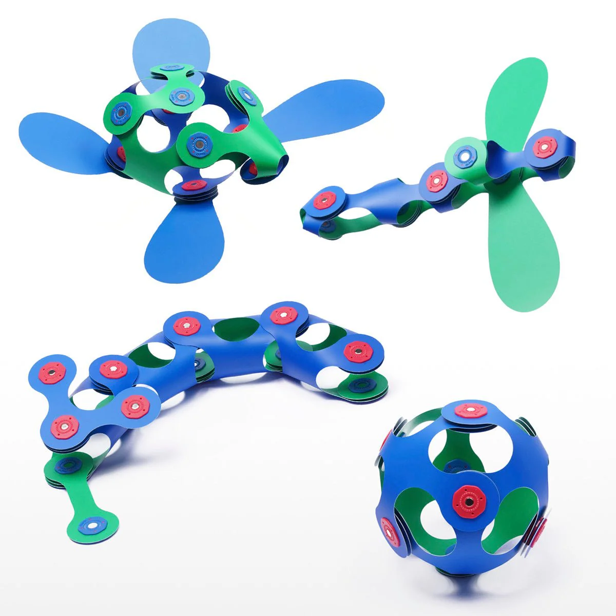 Magneetspeelgoed Itsy Pack Green / Blue - set van 18 onderdelen - Image 3