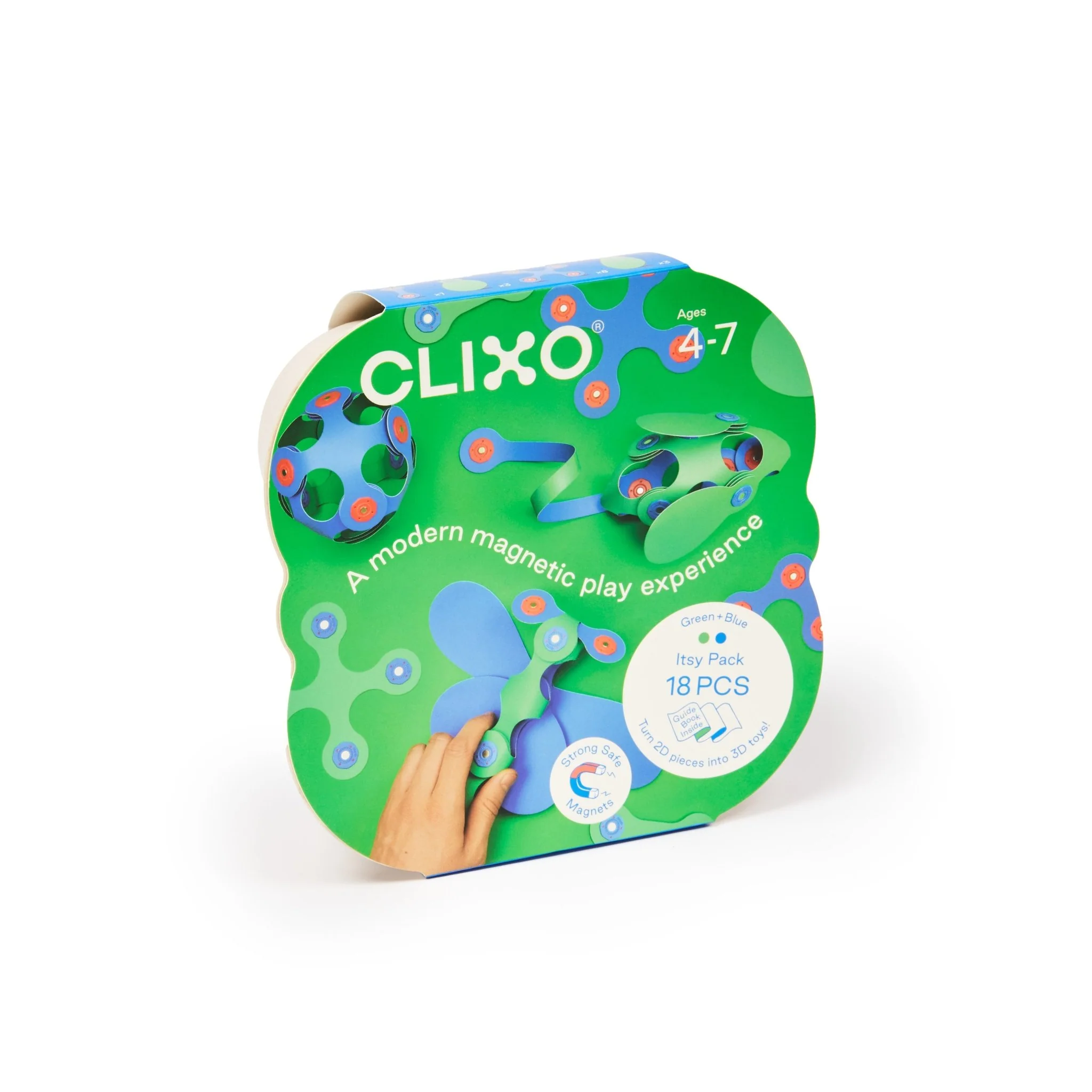 Magneetspeelgoed Itsy Pack Green / Blue - set van 18 onderdelen - Image 6