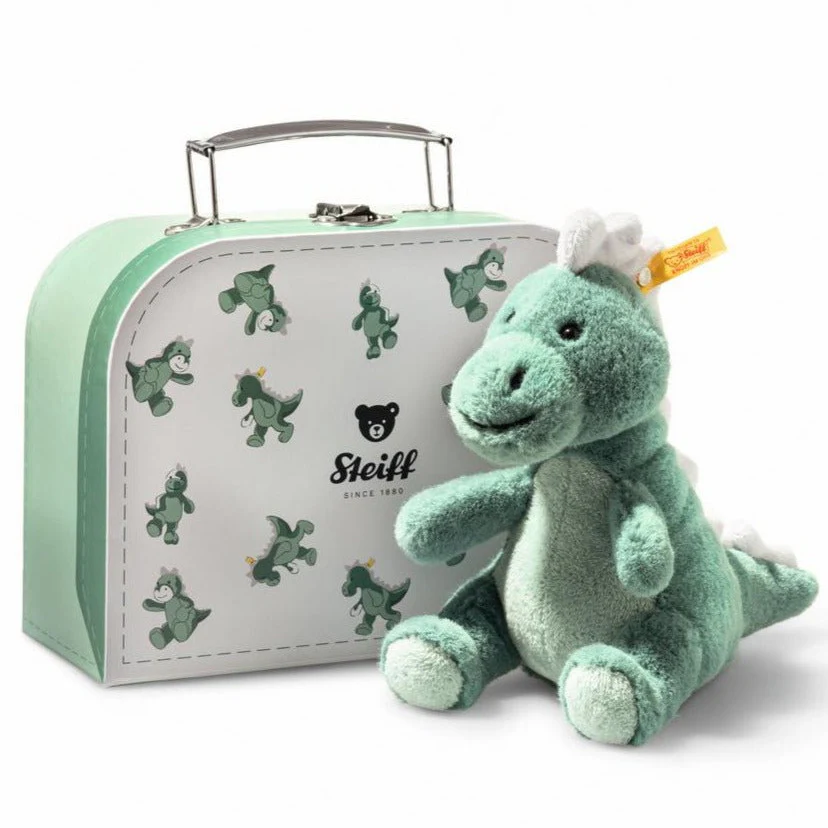 Knuffel Dino Joshi Baby T-Rex in koffer - 16 cm