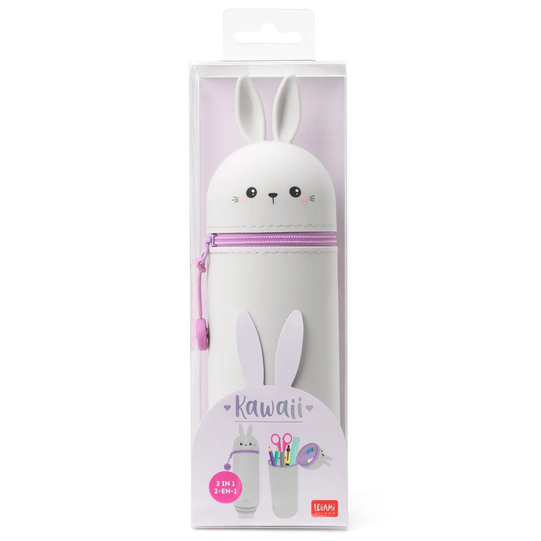 Siliconen 2-in-1 Kawaii Pennenzak - Bunny - Image 2
