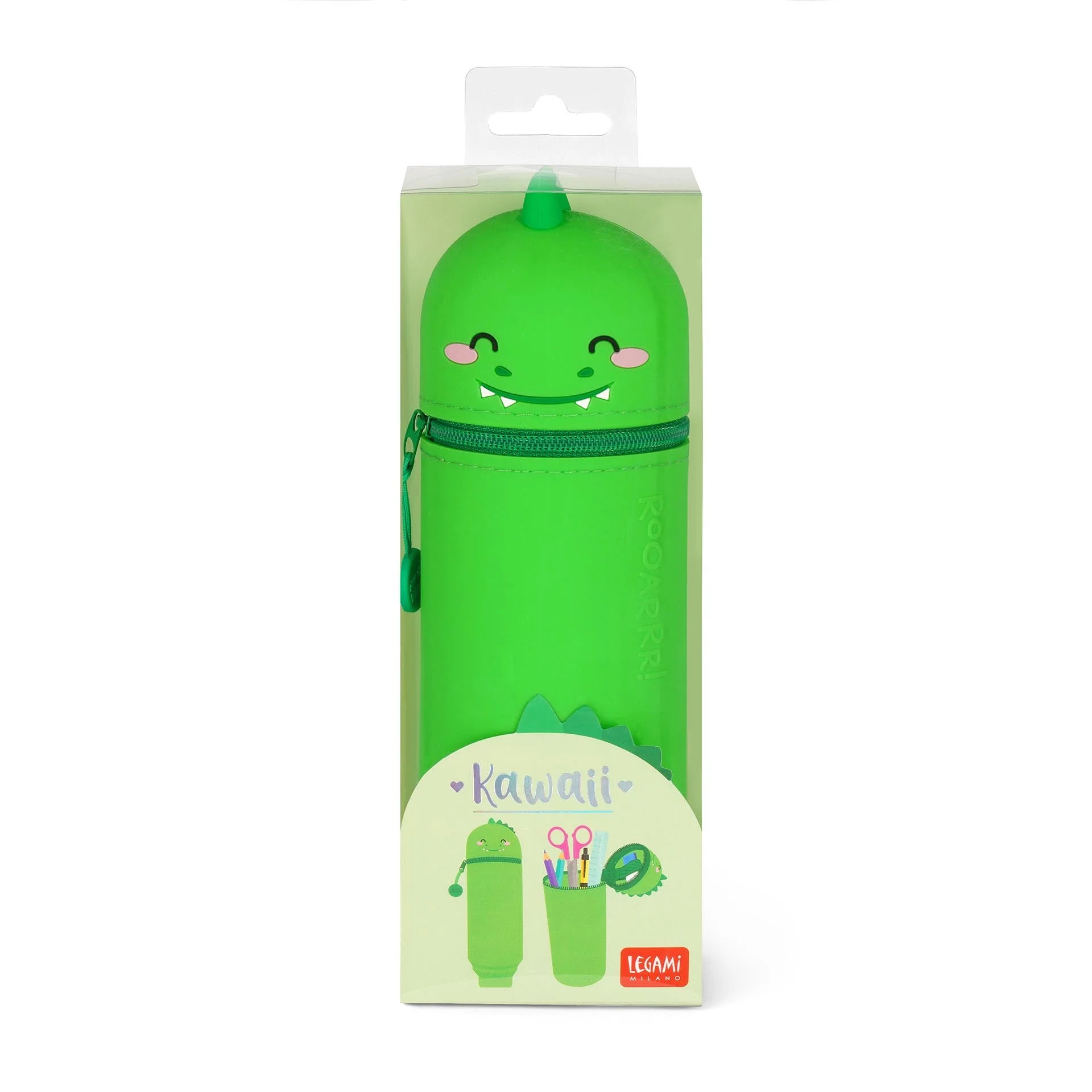 Siliconen 2-in-1 Kawaii Pennenzak - Dino - Image 6