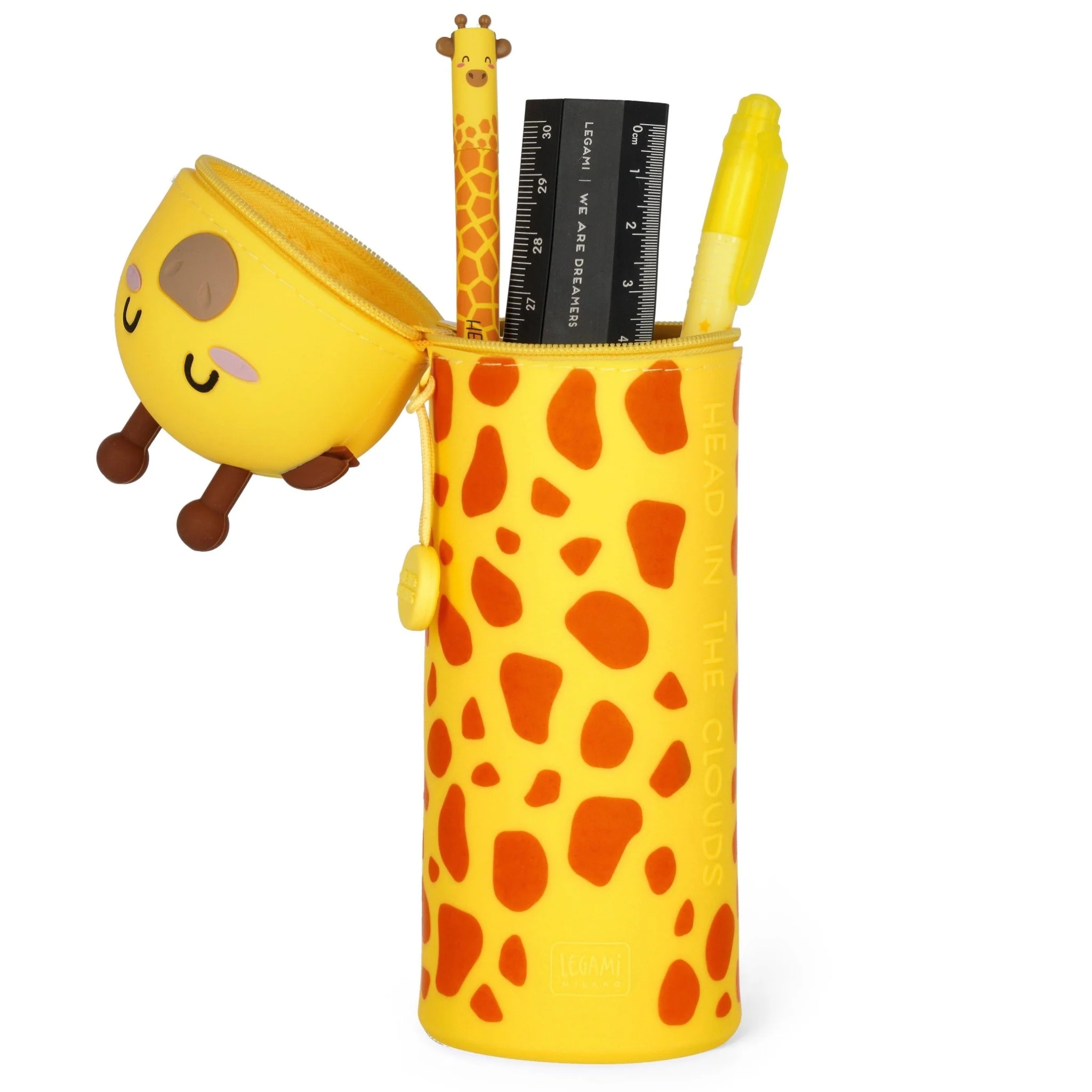 Siliconen 2-in-1 Kawaii Pennenzak - Giraffe - Image 2