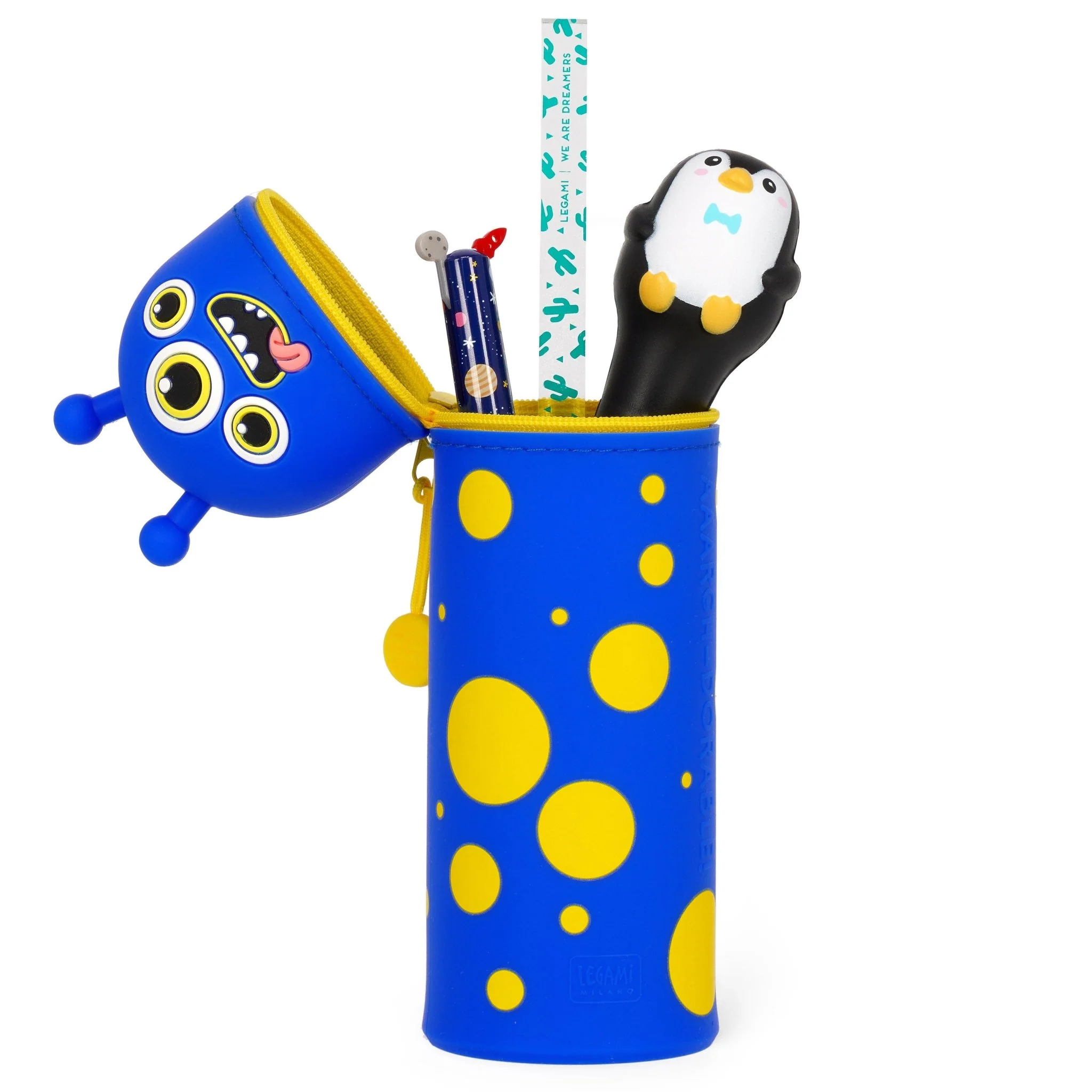 Siliconen 2-in-1 Kawaii Pennenzak - Monster - Image 2