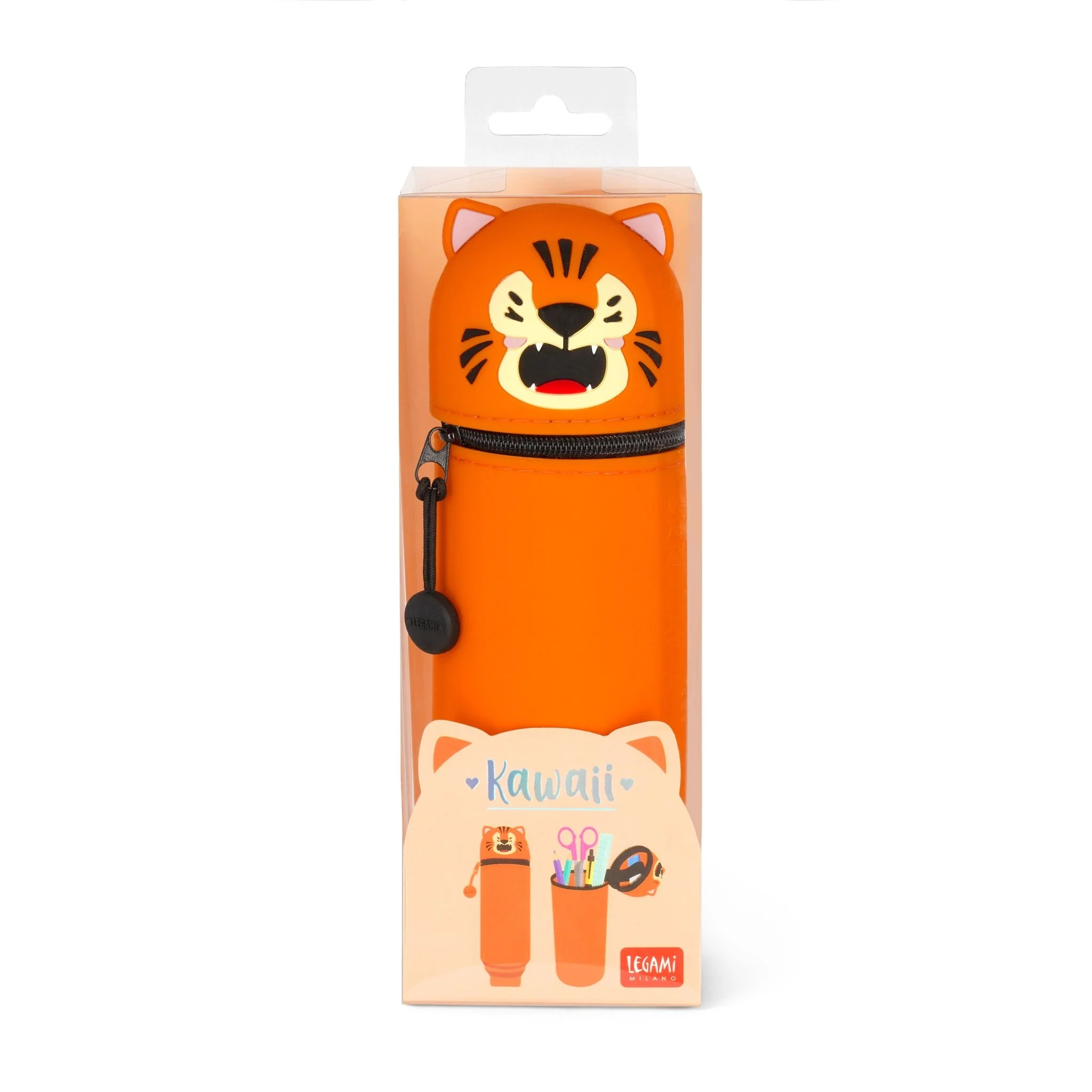 Siliconen 2-in-1 Kawaii Pennenzak - Tiger - Image 5