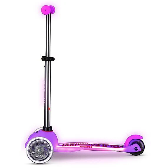 Kinderstep met 3 wielen Mini Micro scooter Deluxe Glow LED Plus Frosty Pink - 2-6 jaar - Image 11