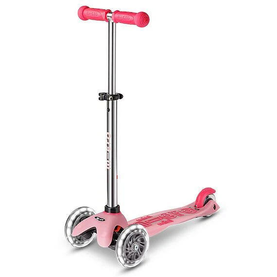 Kinderstep met 3 wielen Mini Micro scooter Deluxe Glow LED Plus Frosty Pink - 2-6 jaar - Image 5