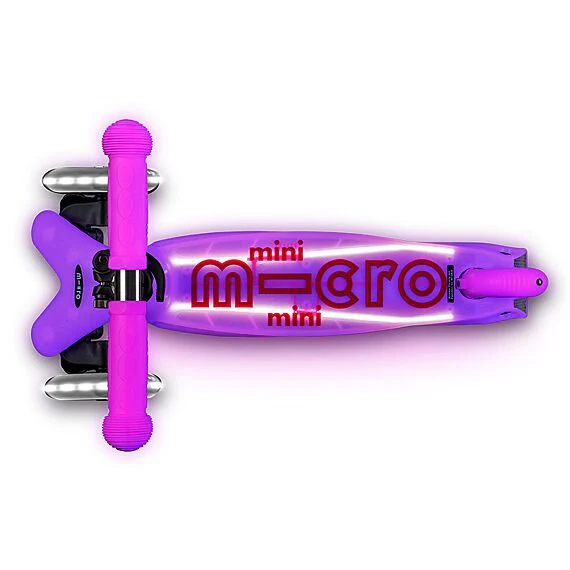 Kinderstep met 3 wielen Mini Micro scooter Deluxe Glow LED Plus Frosty Pink - 2-6 jaar - Image 9