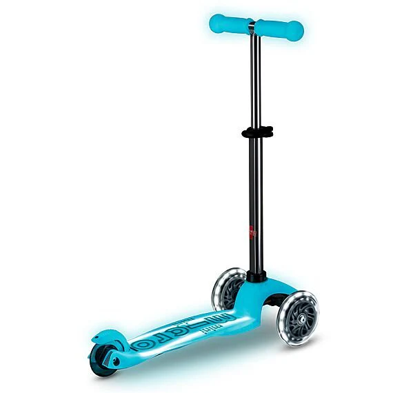Kinderstep met 3 wielen Mini Micro scooter Deluxe Glow LED Plus Glacier Aqua - 2-6 jaar - Image 6