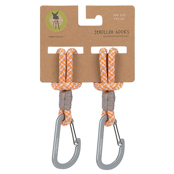 Kinderwagen Accessoire | Stroller Hooks Cord Beige/Orange/Lavender | Set Van 2 - Image 3