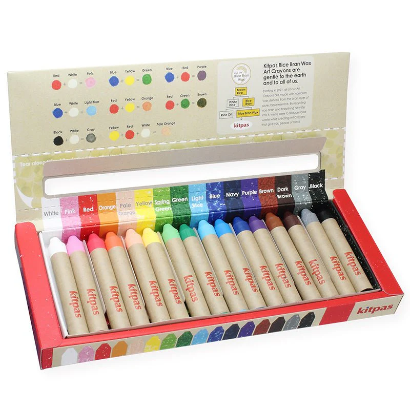 Kitpas Medium Rijstwax Krijtjes voor raam en papier - set van 16 - Image 2