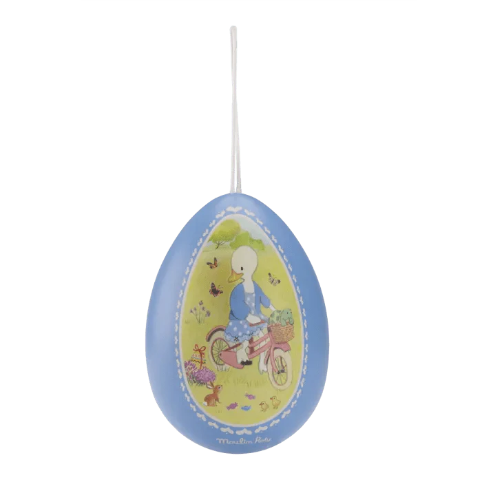 Klein blauw metalen ei La Grande Famille - 13 cm - Image 2